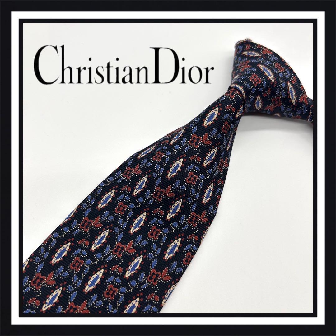 Christian Dior ディオール ネクタイ ボルドー Christian Dior - 【高級ブランド】Christian Dior クリスチャン
