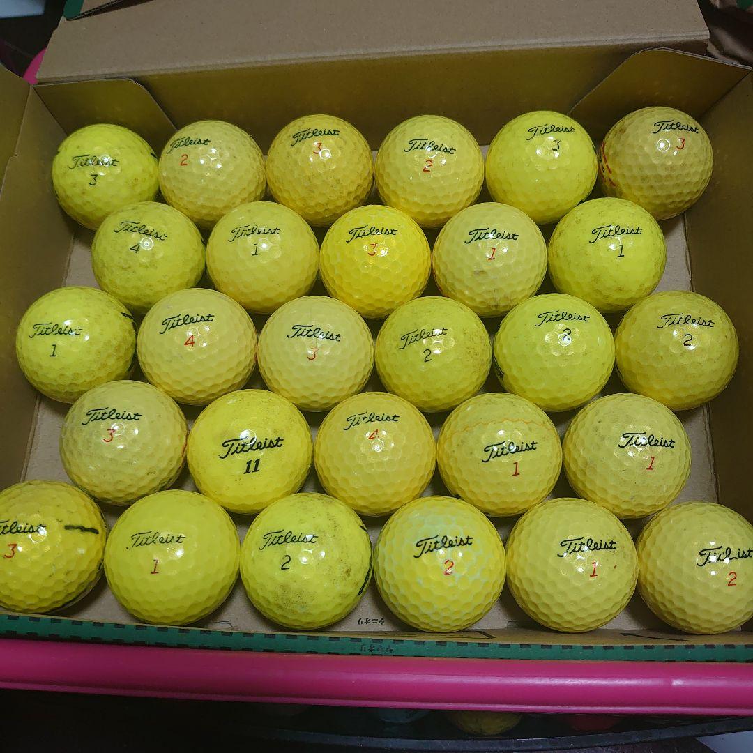 Titleist黄ロストボール28球★送料込み
