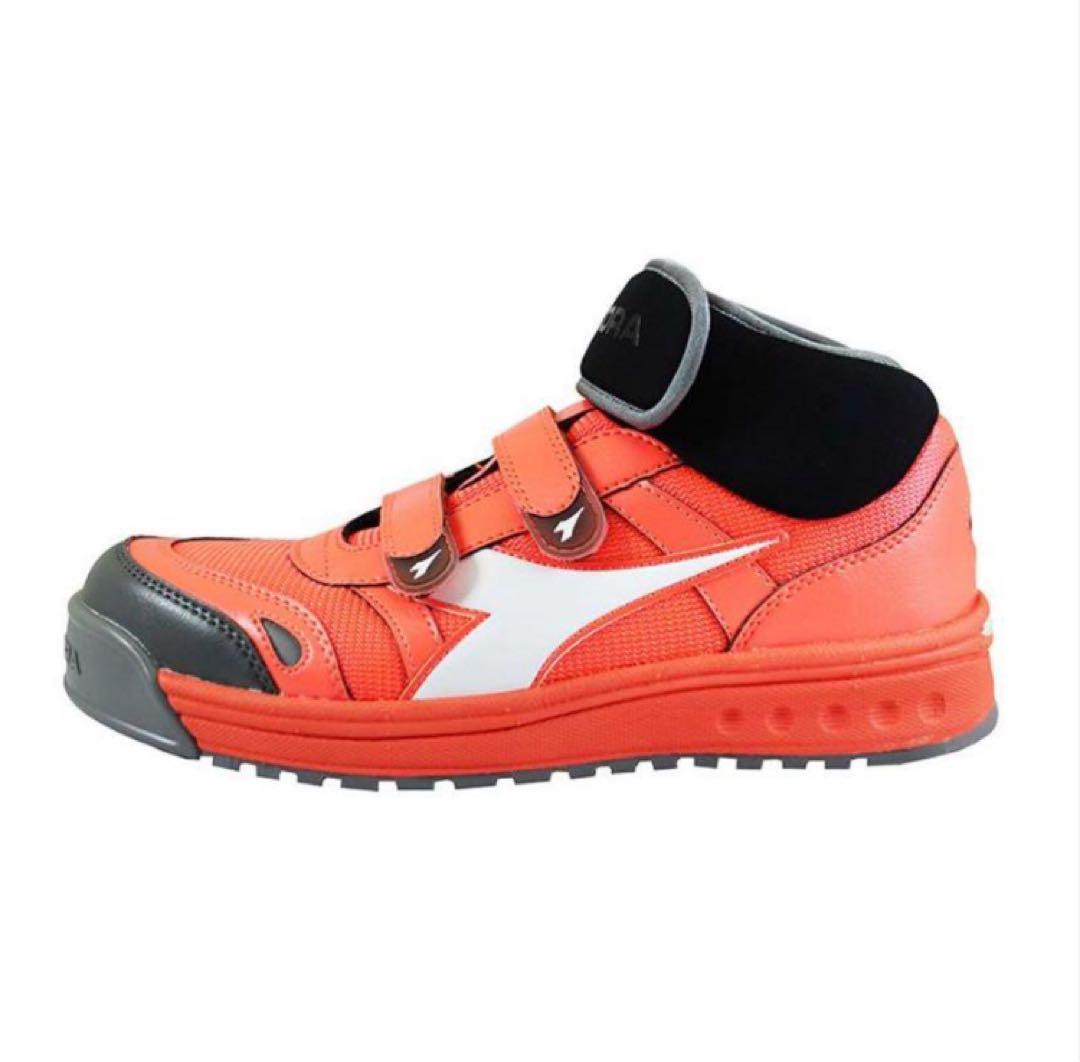 DIADORA オレンジ ハイカット安全靴　26.5cm 定価11800円