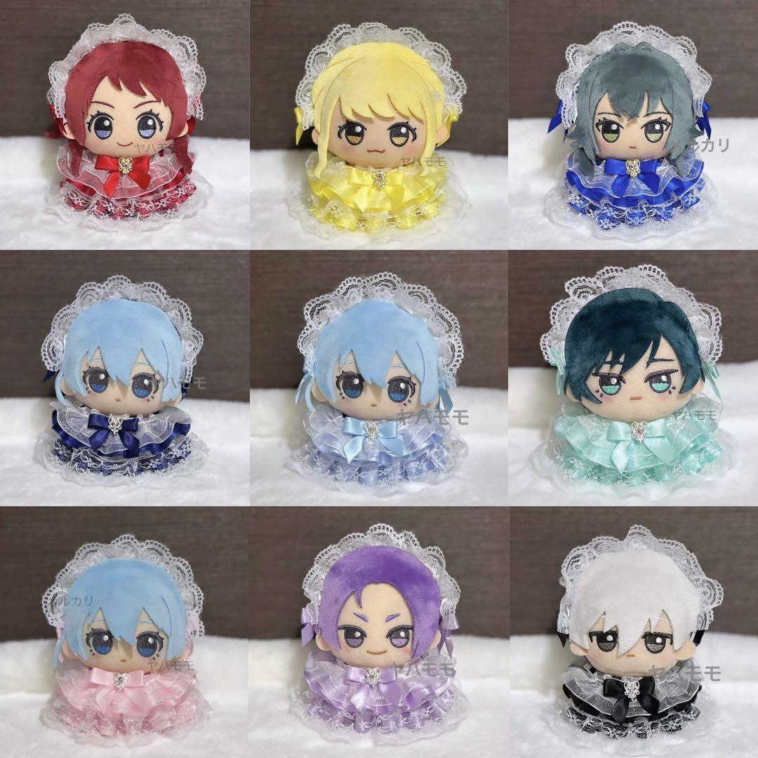 ねーや ぬい服 レースフリルドレス ヘッドドレスセット ライトブルー 3点 ぬい服 レースフリルドレス ヘッドドレス セット ライトブルー