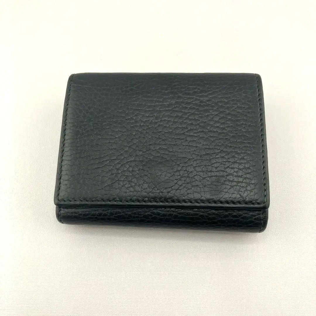 美品 グッチ GUCCI プチ マーモント 三つ折り コンパクト財布