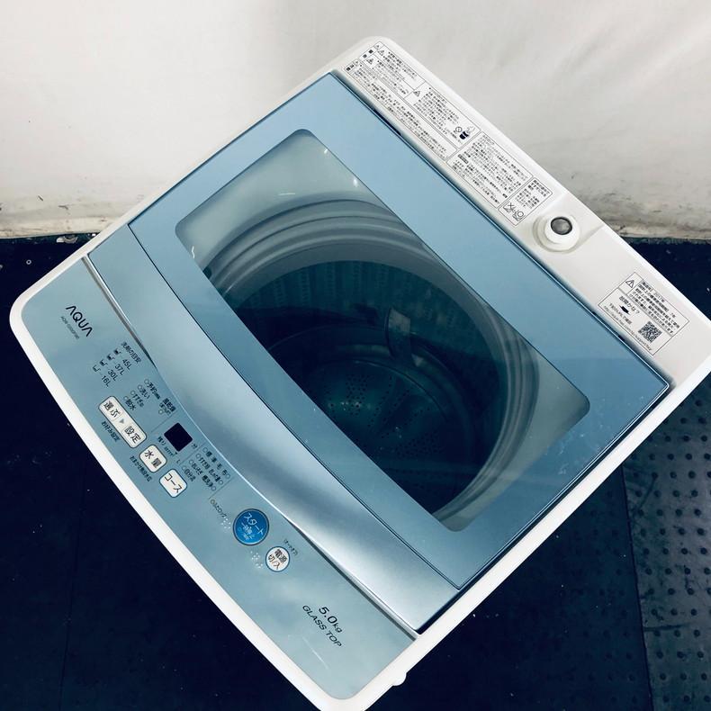 ★送料・設置無料★ 中古 中型洗濯機 アクア (No.6407)