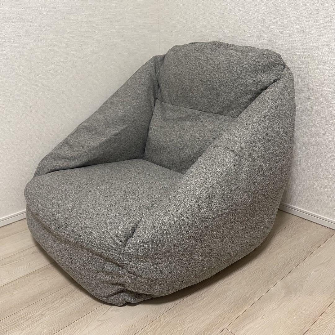 無印良品　空気でできたソファ　グレー