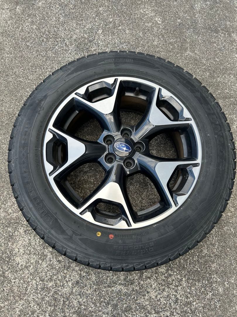 【2/4送料込匿名配送】スバルXV 純正アルミホイール　スタッドレスタイヤセット