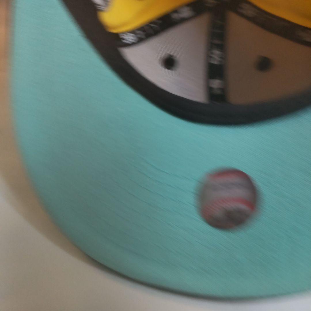 New Era 59FIFTY イエロー ブラック キャップ 7 1/2チェーン