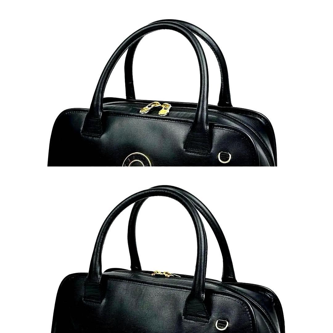 『美品』セリーヌ サークルロゴ ハンドバッグ ラウンドファスナー 革 ブラック 『美品』セリーヌ サークルロゴ ハンドバッグ ラウンドファスナー 革 ブラック