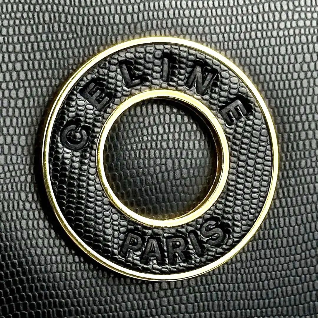 『美品』セリーヌ サークルロゴ ハンドバッグ ラウンドファスナー 革 ブラック 『美品』セリーヌ サークルロゴ ハンドバッグ ラウンドファスナー 革 ブラック