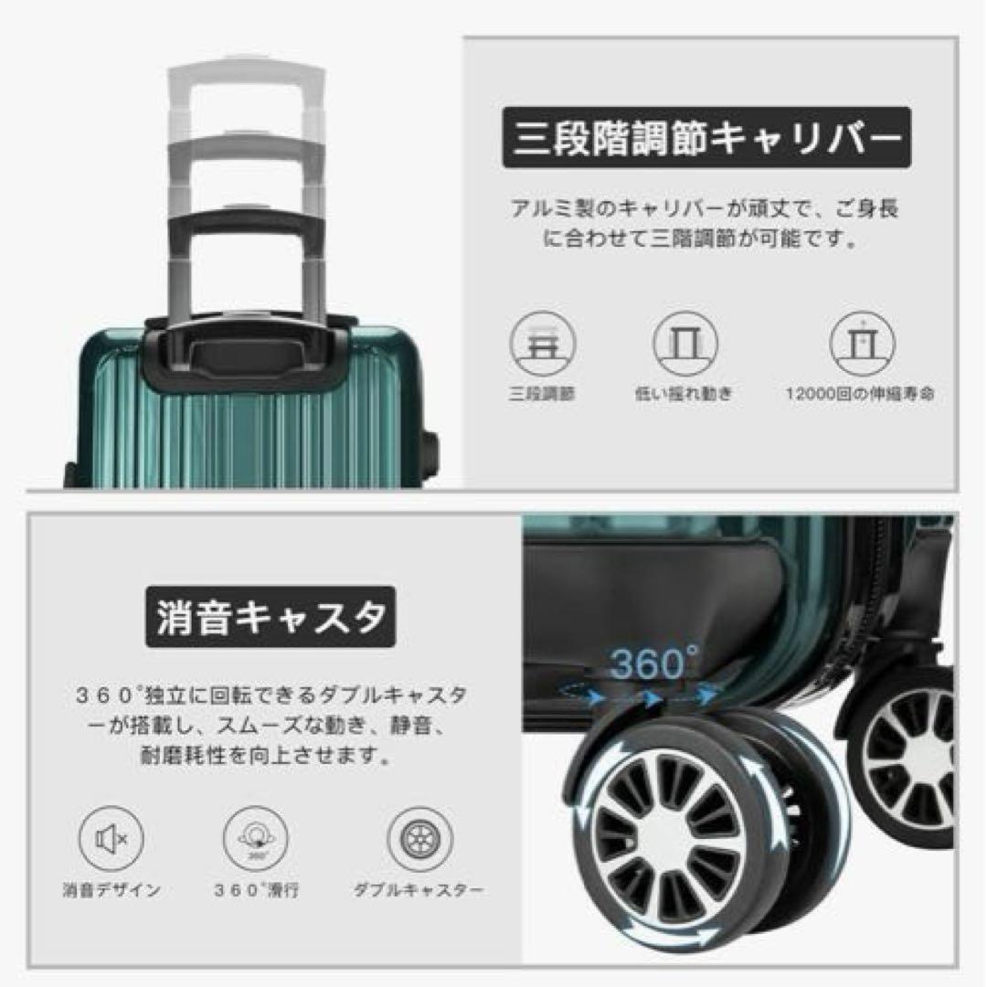 【最終値下げ❣️】スーツケース 超軽量 大型 静音 ダブルキャスター 耐衝撃 L