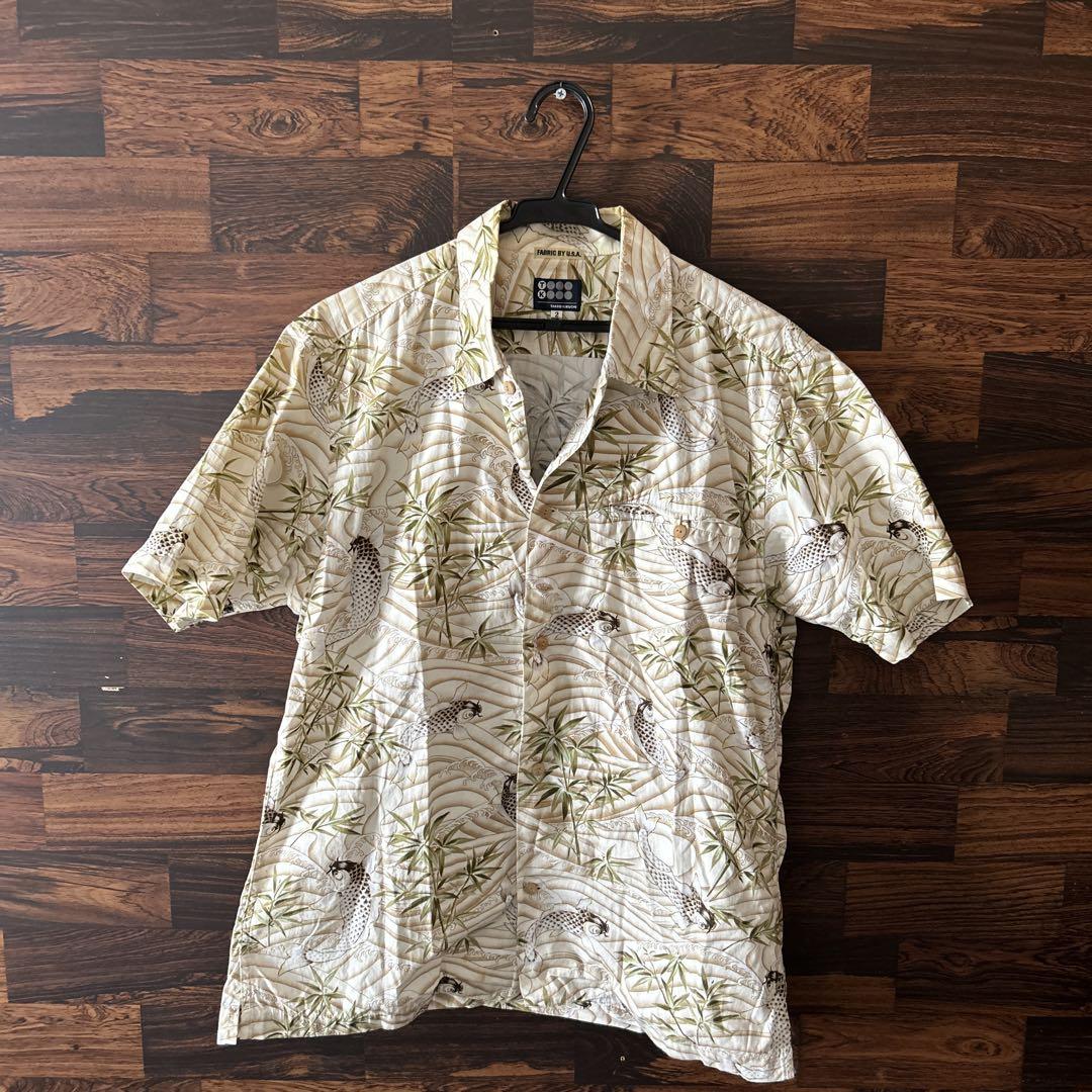 【TAKEO KIKUCHI】和柄 アロハシャツ　鳥獣戯画 美品 TAKEO KIKUCHI 和柄 アロハシャツ 鳥獣戯画 4 レーヨン