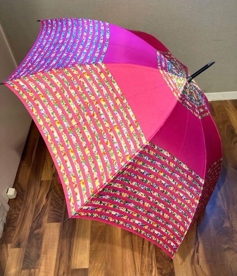 美品　kenzo 晴雨兼用 八角形傘 ピンク マルチカラー花柄