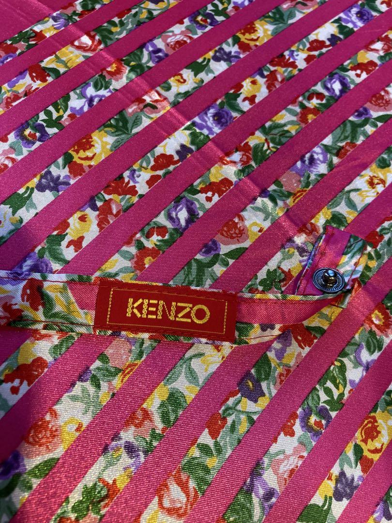 美品kenzo 晴雨兼用 八角形傘 ピンク マルチカラー花柄ケンゾー