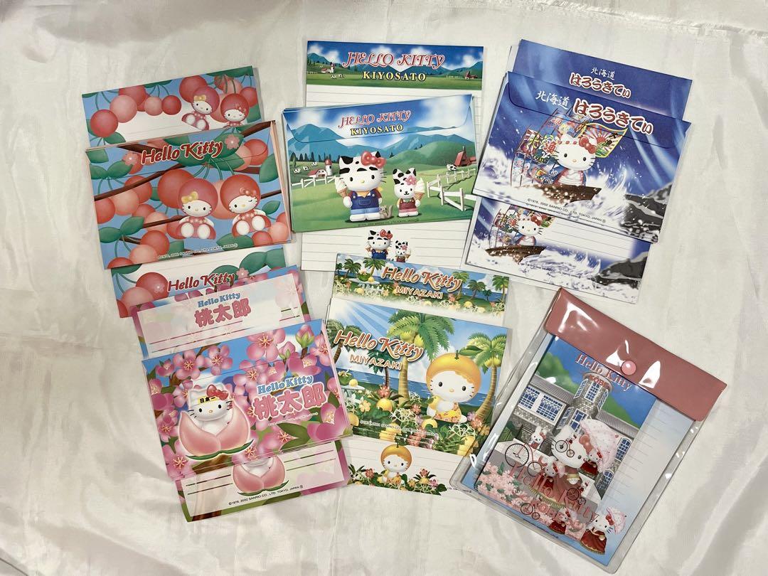 【中古品】平成レトロハローキティご当地限定レターセットまとめ売り