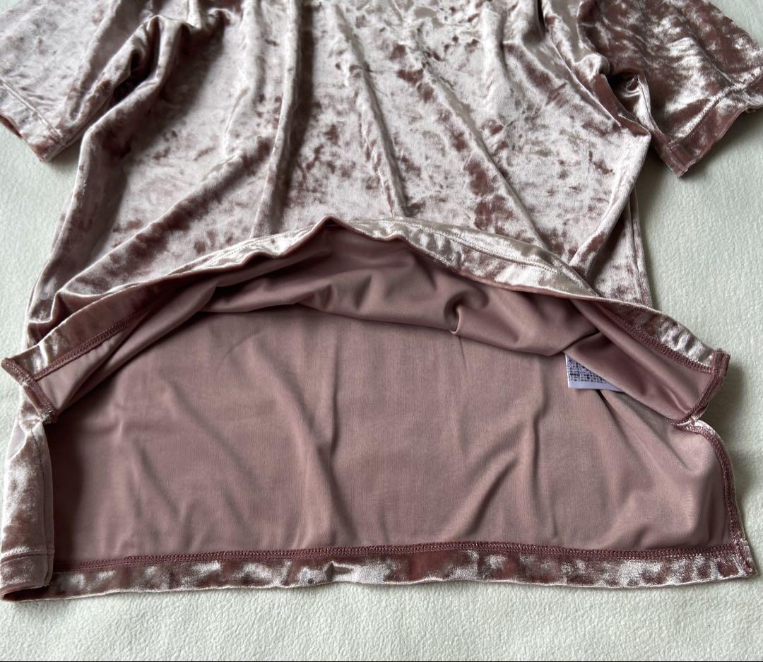 CHACOTT - チャコット　クラッシュベロアTシャツ　ハイストレッチM グレイッシュローズ　新品 チャコット クラッシュベロアT ローズ M ストレッチ バレエ ヨガ