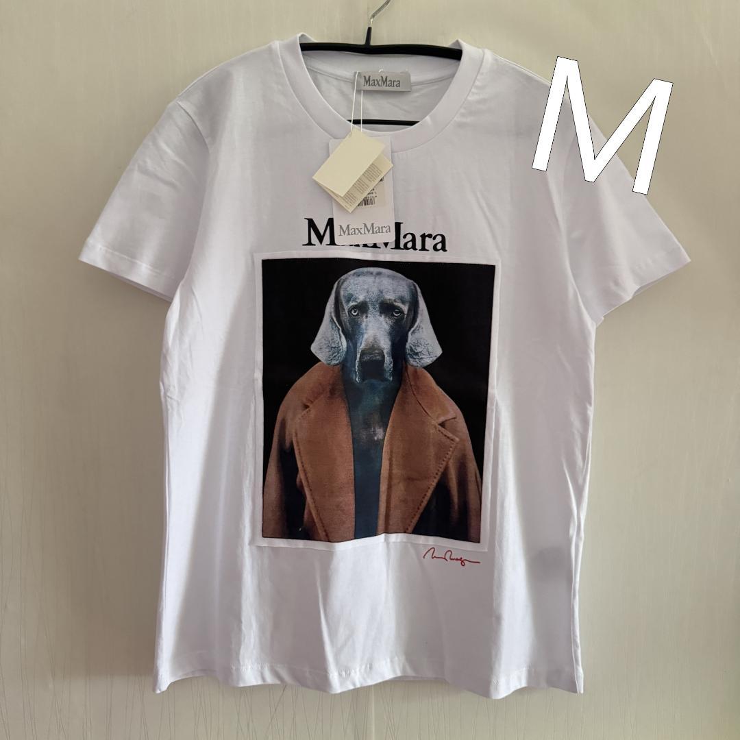 【MAX MARA】 ドッグプリント 半袖 白 Tシャツ Max Mara MAX MARA マックスマーラ 半袖 Tシャツ CIPRIA
