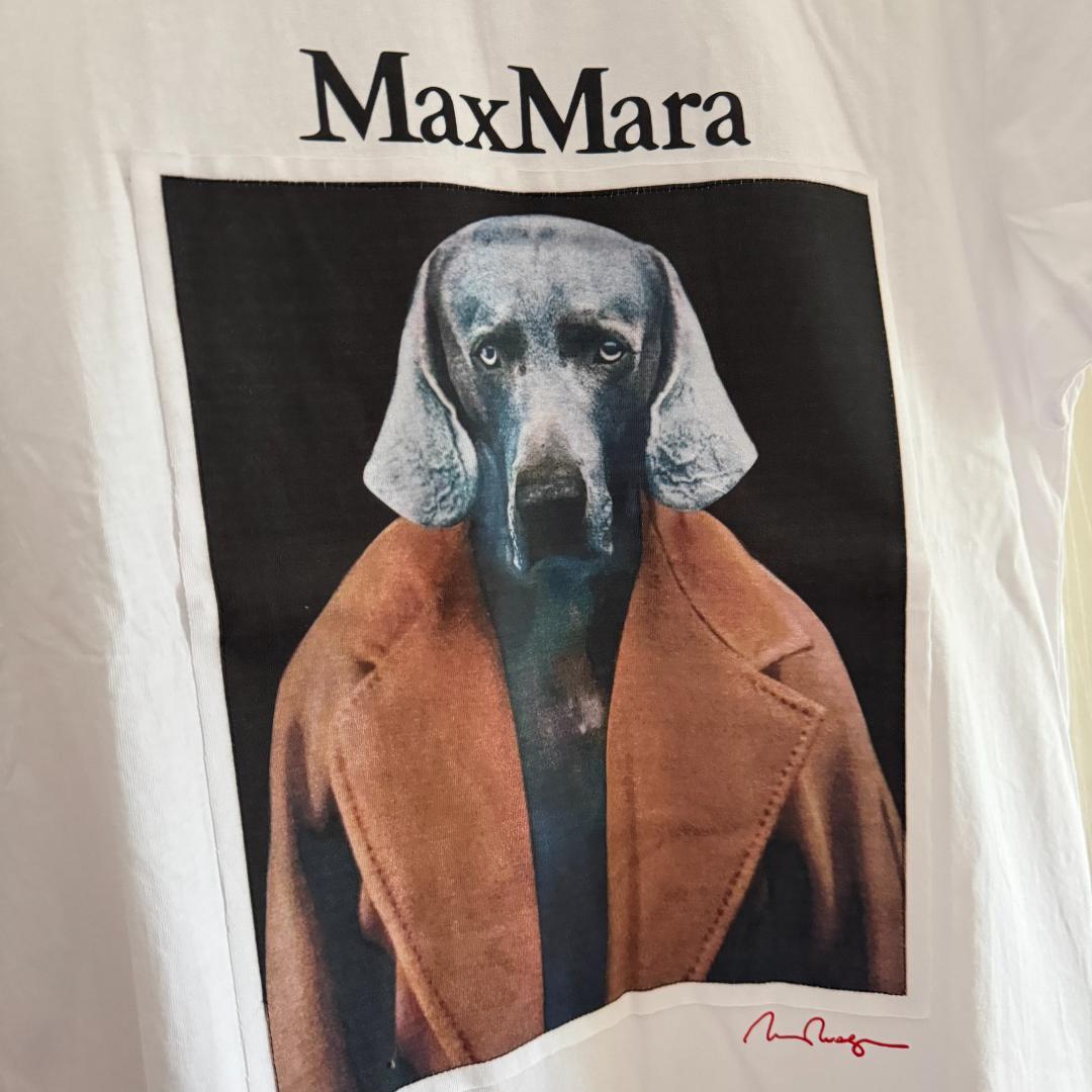 MAX MARA マックスマーラ Tシャツ ドッグプリント 犬 ホワイト M Max Mara MAX MARA マックスマーラ 半袖 Tシャツ CIPRIA