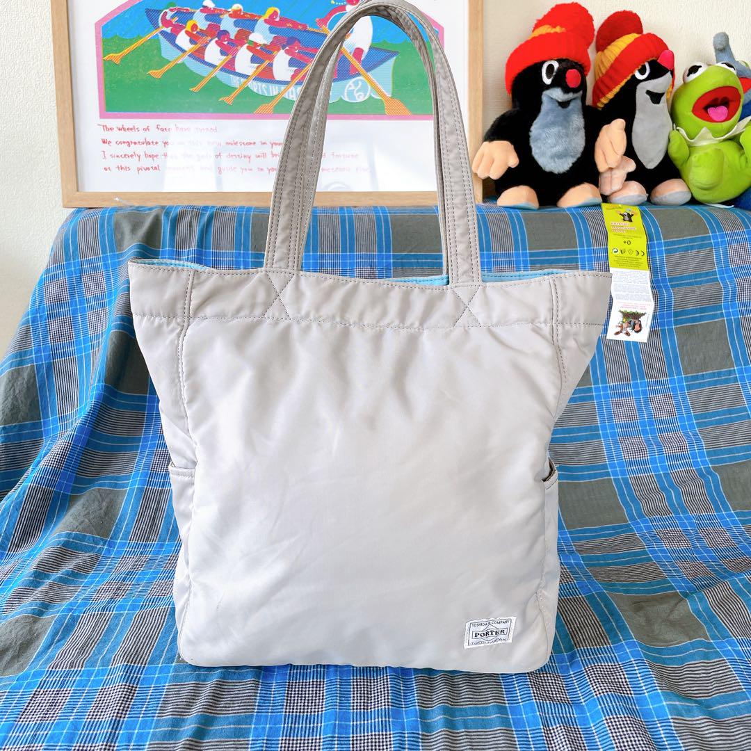 PORTER タンカー トートバッグ 肩掛け可 希少色 シルバーグレー PORTER タンカー トートバッグ グレー 肩掛け可 ナイロン製 日本
