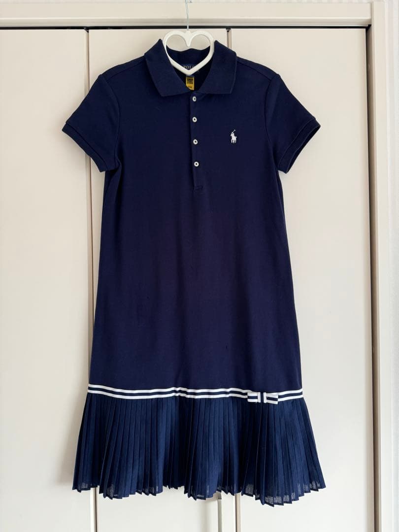 新品　ラルフローレン　ワンピース　150(14) ラルフローレン ノースリーブワンピース 150cm(14) キッズ 女児 青系