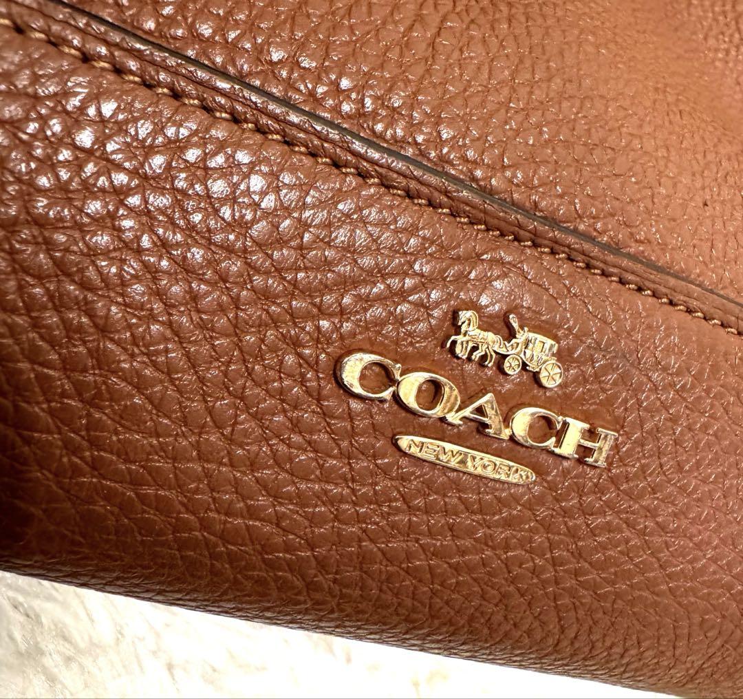 COACH コーチ ブラウン シボ革 レザー オールドコーチ トート