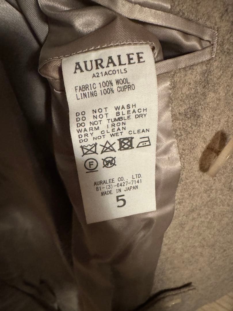 AURALEE ウールダブルブレストコート サイズ5 AURALEE ウールダブルブレストコート サイズ5
