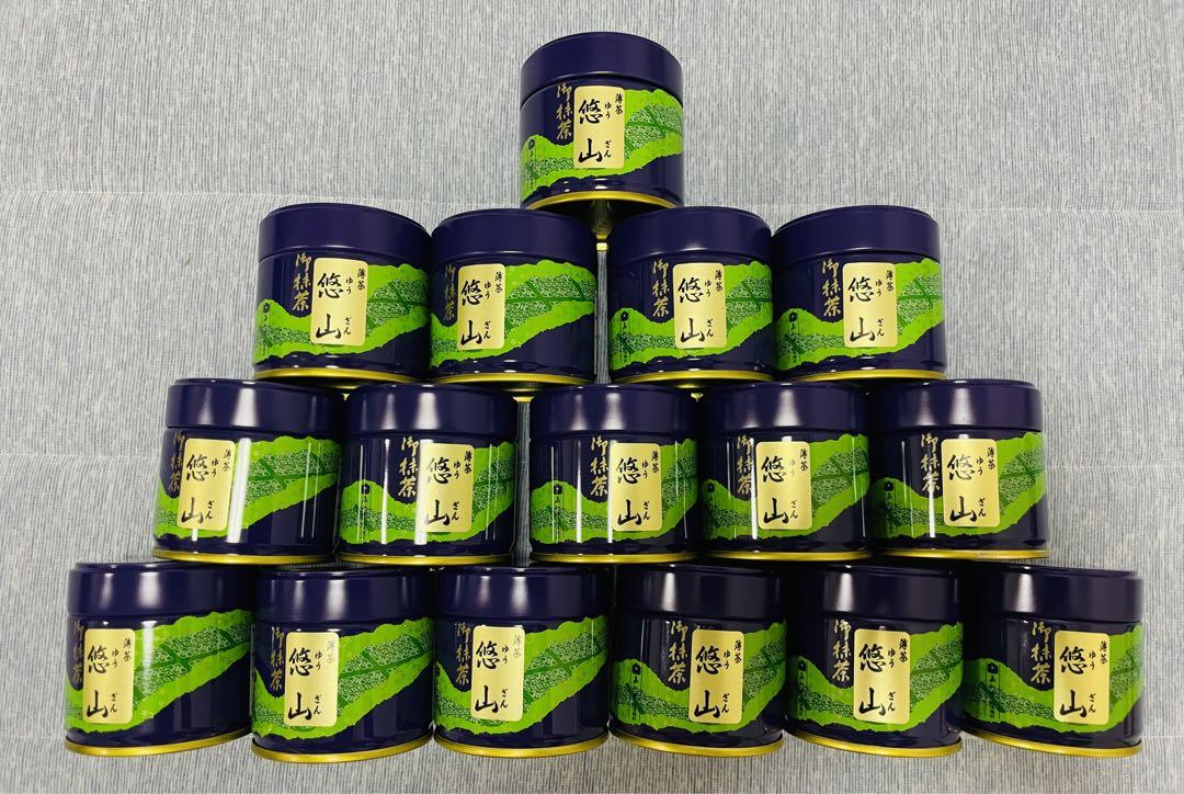 西条園抹茶ゆうざん30g缶 16個セット