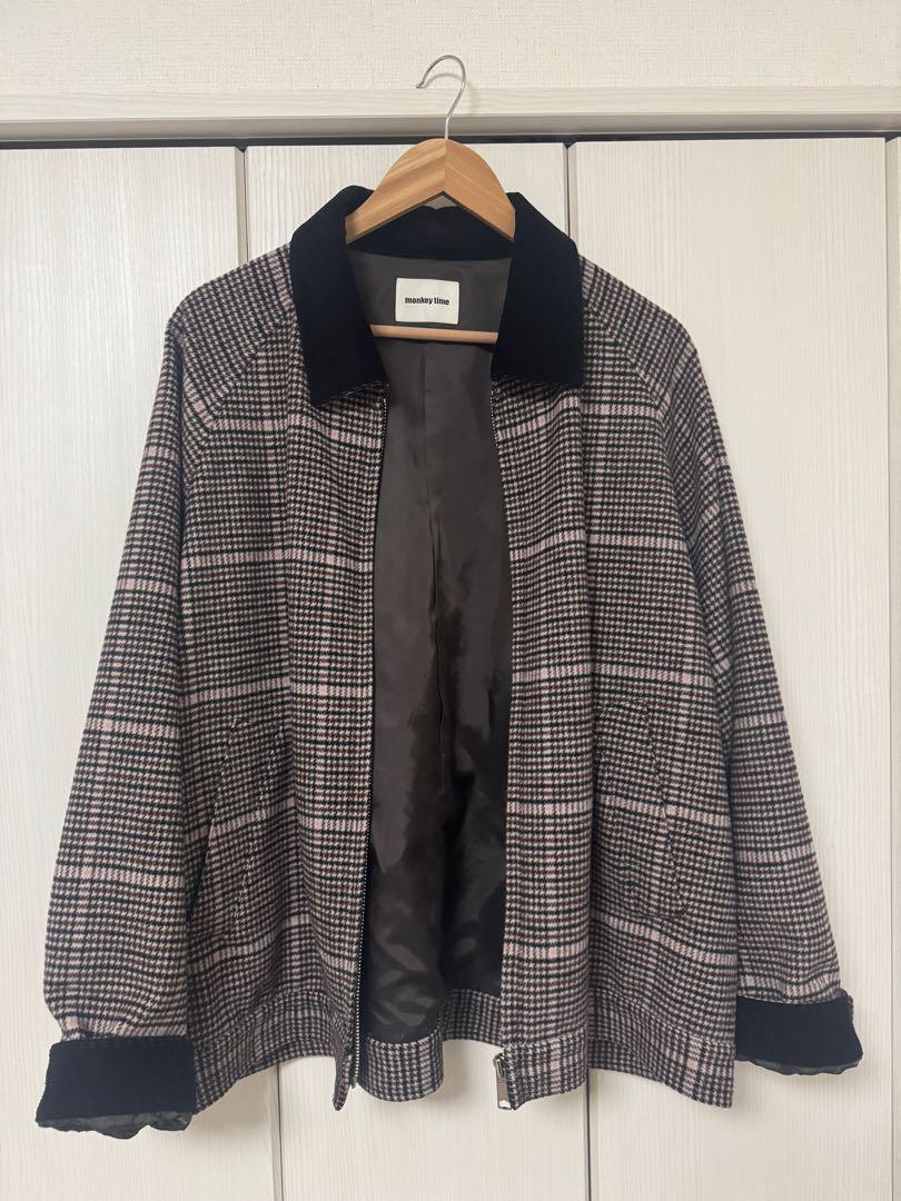 モンキータイムMELTON CHECK ZIP JACKET メルトンジャケット