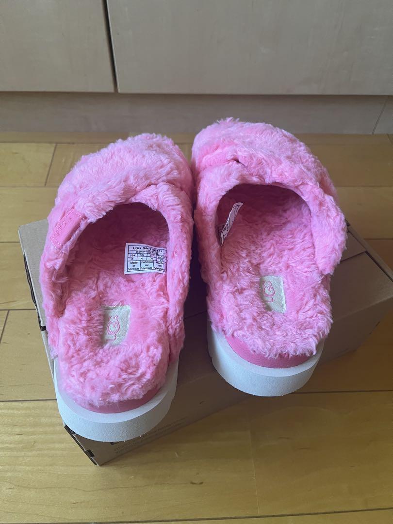 UGG ピンク ファー スリッパ サイズ6 新品未使用