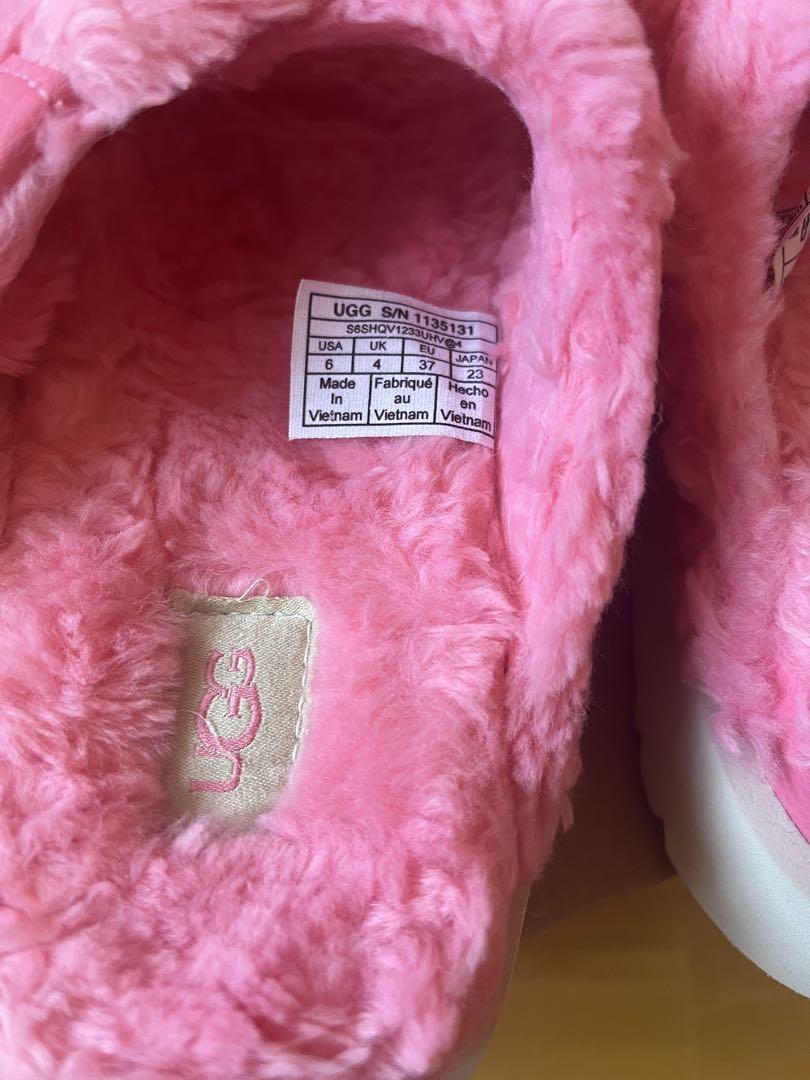 UGG ピンク ファー スリッパ サイズ6 新品未使用