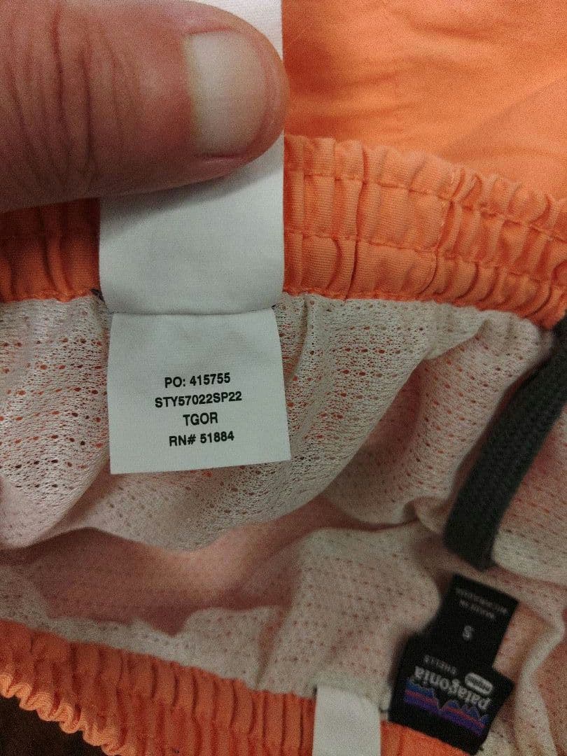 patagonia　バギーズショーツ　S　TGOR