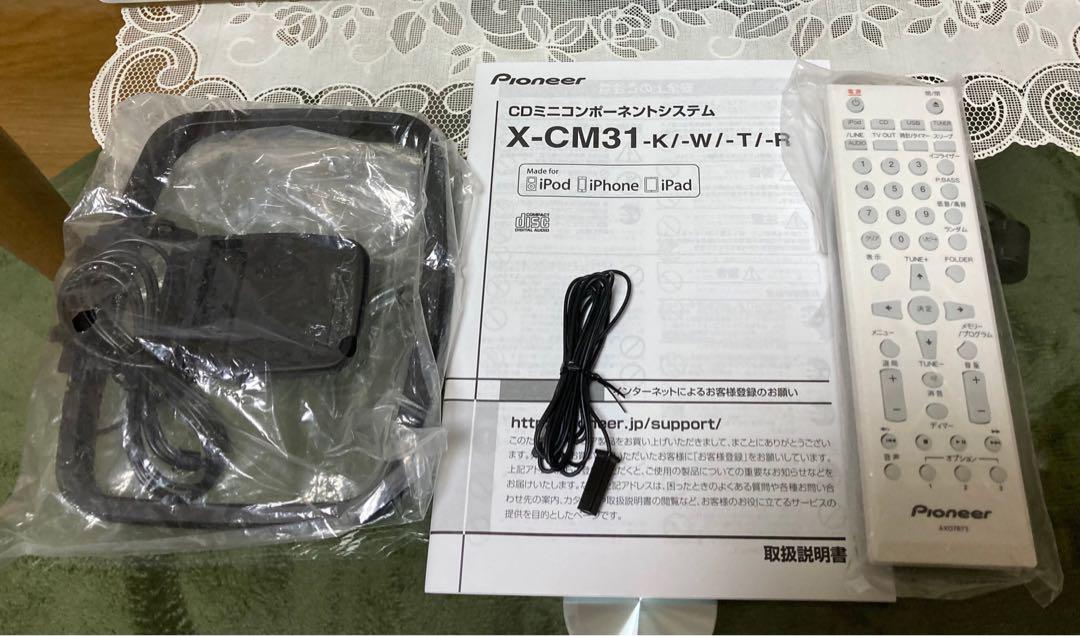 パイオニア X-CM31-W・USBミニコンポ・ 付属品新品【美品】