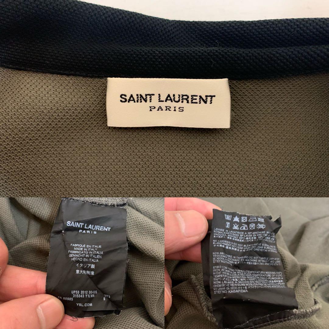 SAINT LAURENT PARIS ITALY製 エディ期 YSLポロシャツ 割引 www
