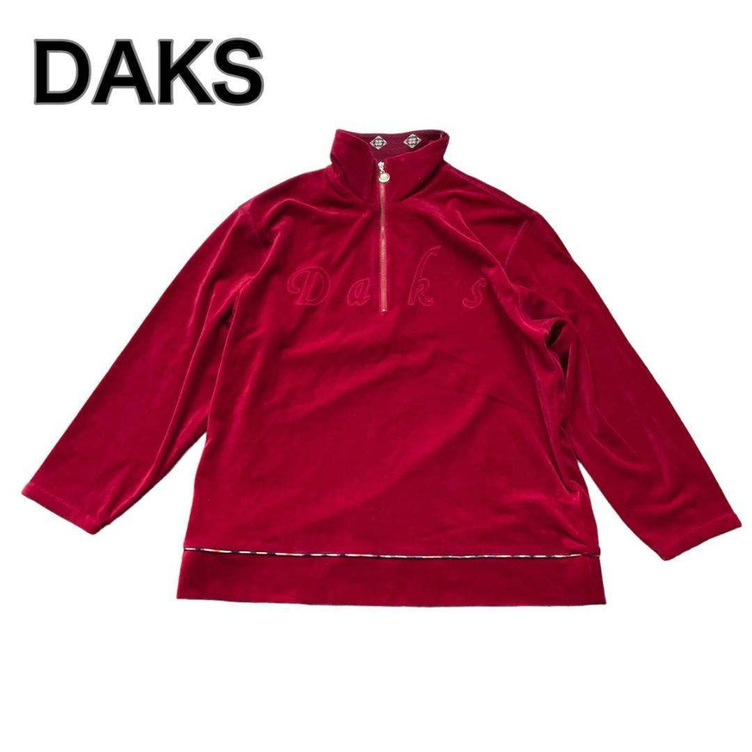 DAKS GOLF ゴルフ ダックス ハーフジップ ベロア 赤 レッド M by メルカリ DAKS GOLF ゴルフ ダックス ハーフジップ ベロア 赤 レッド M by メルカリ