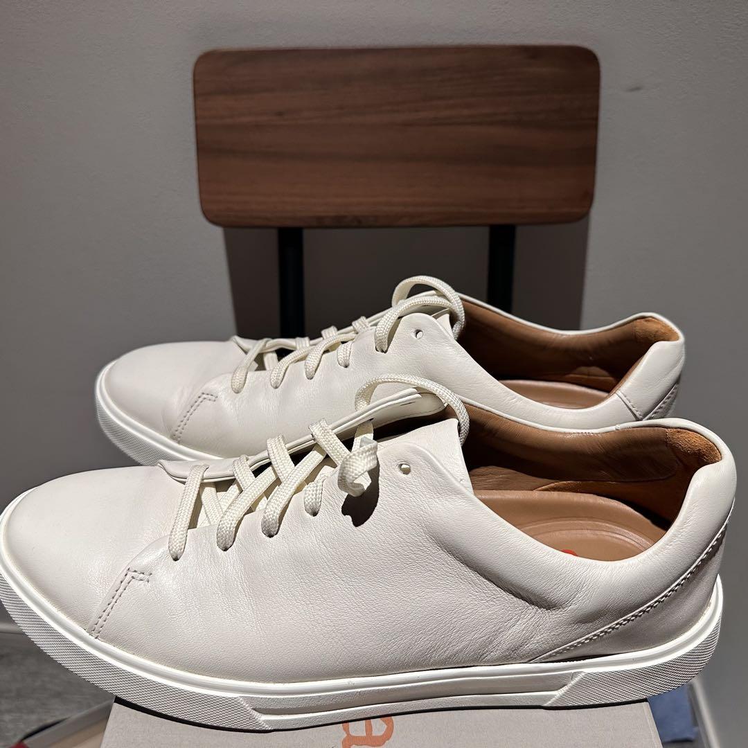 Clarks ホワイト スニーカー Clarks CourtLite Lace / コートライトレース （ホワイトレザー