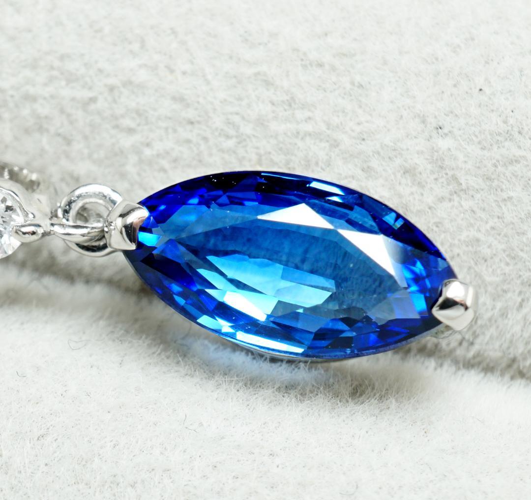 卸売事前公開 天然サファイア 1.29ct D0.18ct ネックレス