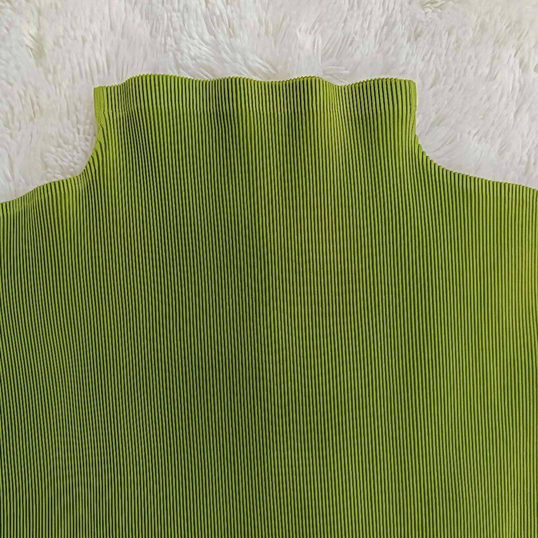 PLEATS PLEASE 五分丈カットソー【サイズ3 L相当】【グリーン】