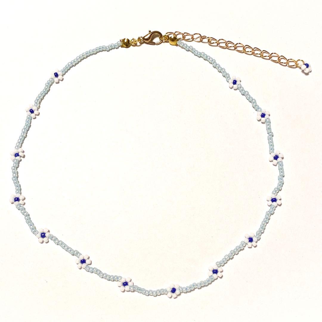 ビーズフラワーネックレス【 66 】 ビーズフラワーネックレス【 66 】