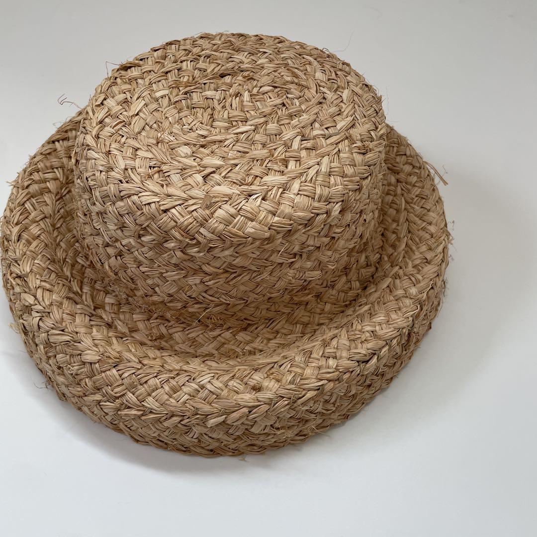 raffia bell hat 麦わら帽子 （美品】ベルレッタ BERRETTA