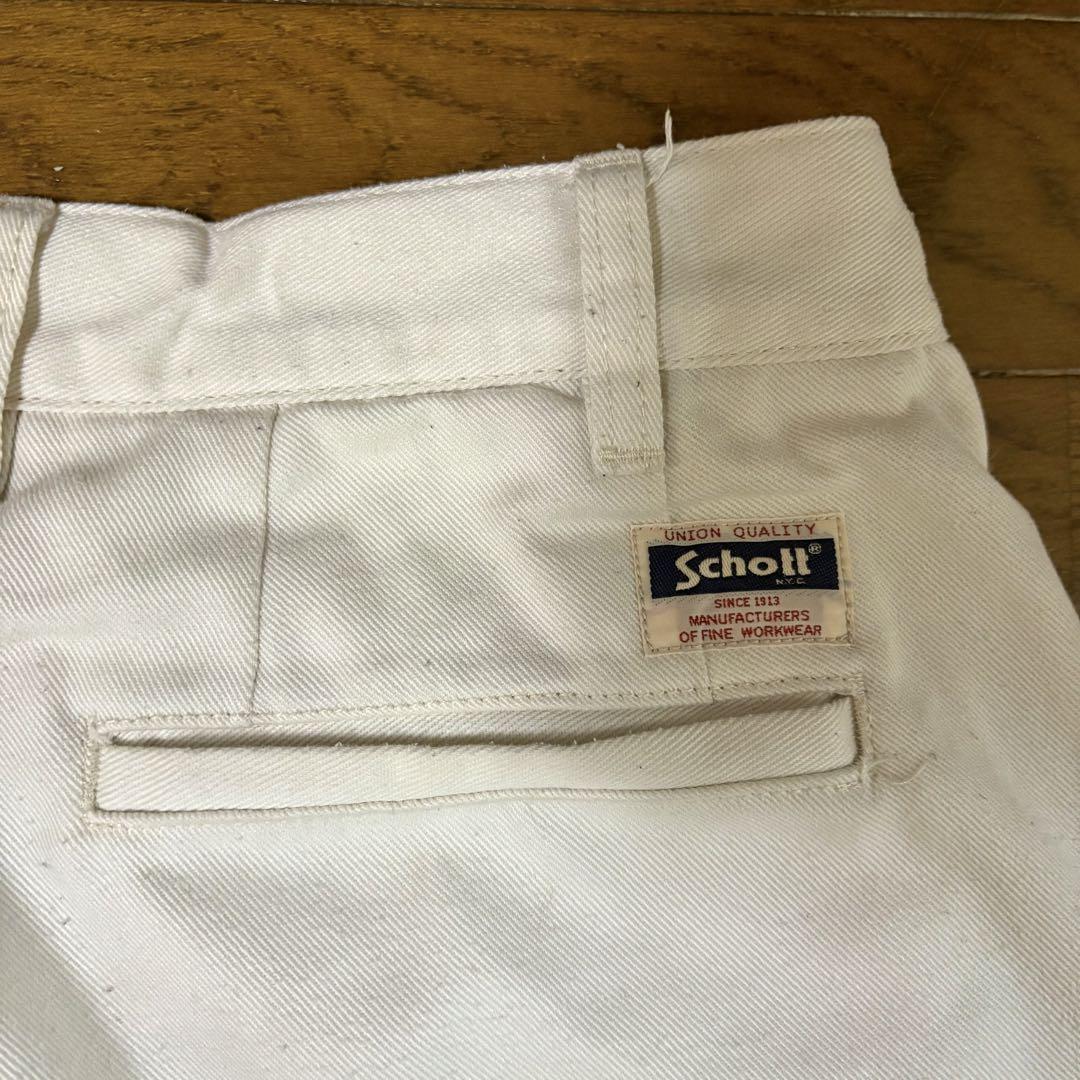 【Schott】白ワイドチノパン