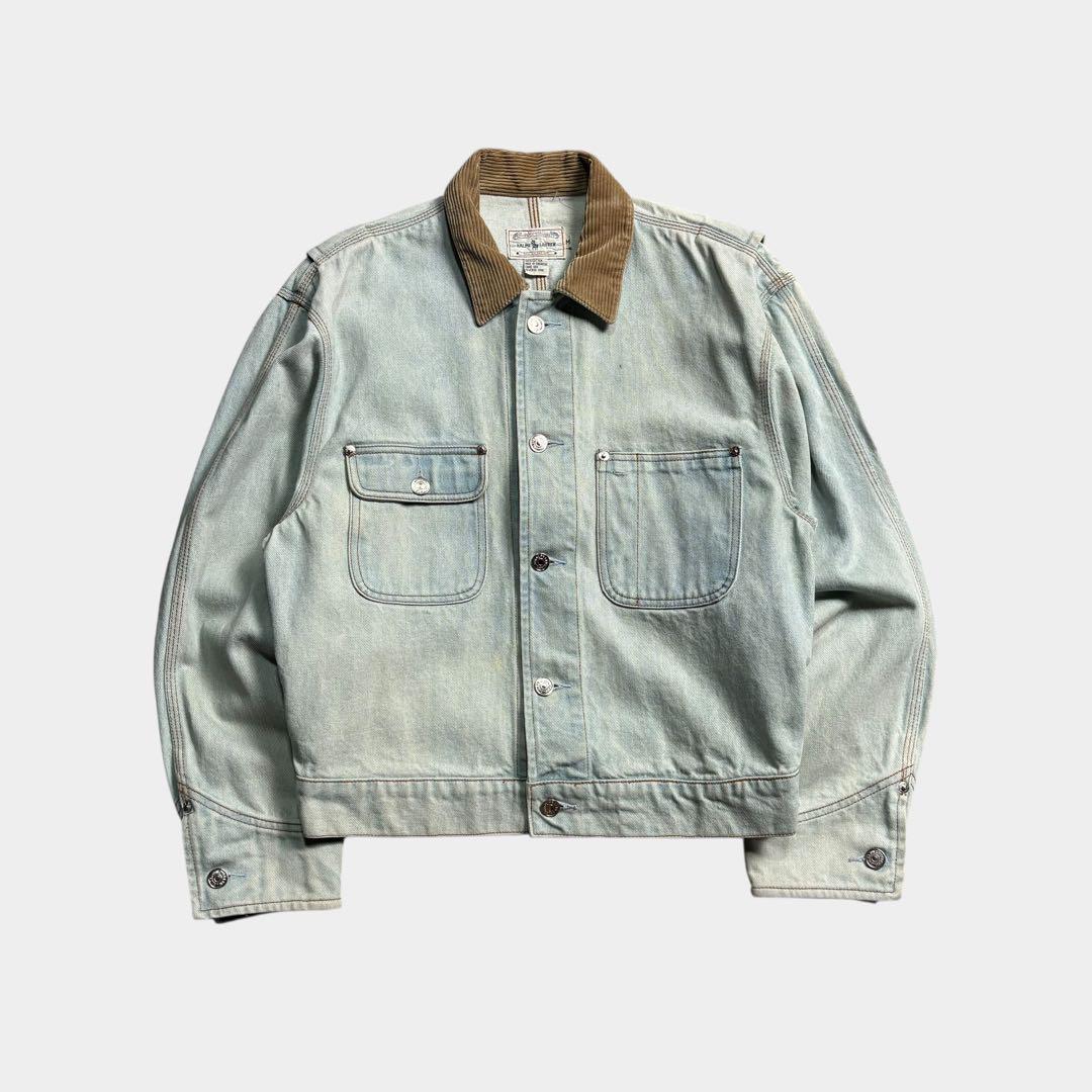 気質アップ Ralph 希少タグ】80s Lauren 襟コーデュロイ デニムジャケット ジャケット・アウター