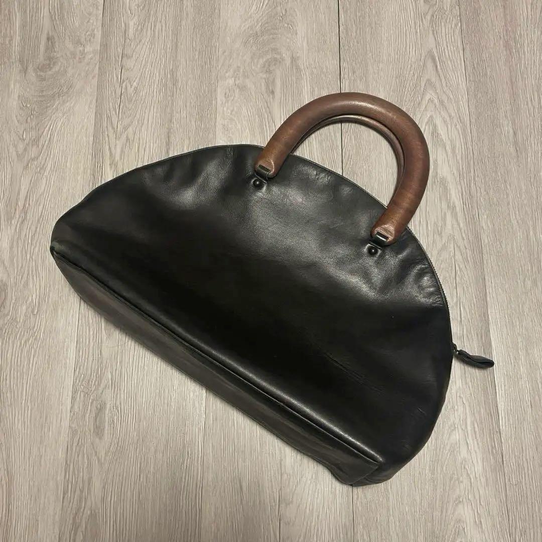 00s jurgenlehl handbag halfmoon wood y2k