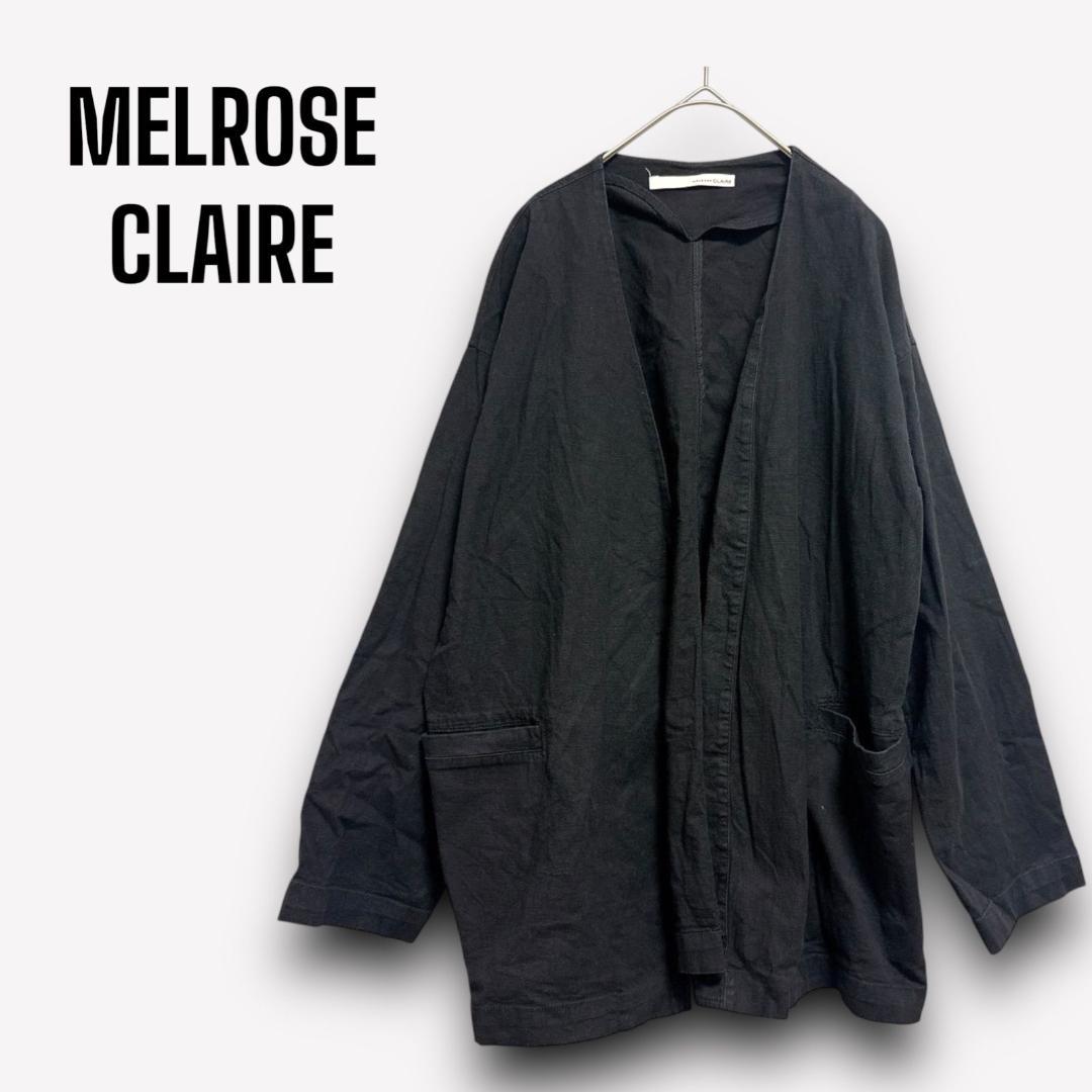 MELROSE claire noirノーカラージャケット 黒（未使用品） セール】ノーカラージャケット（ノーカラージャケット