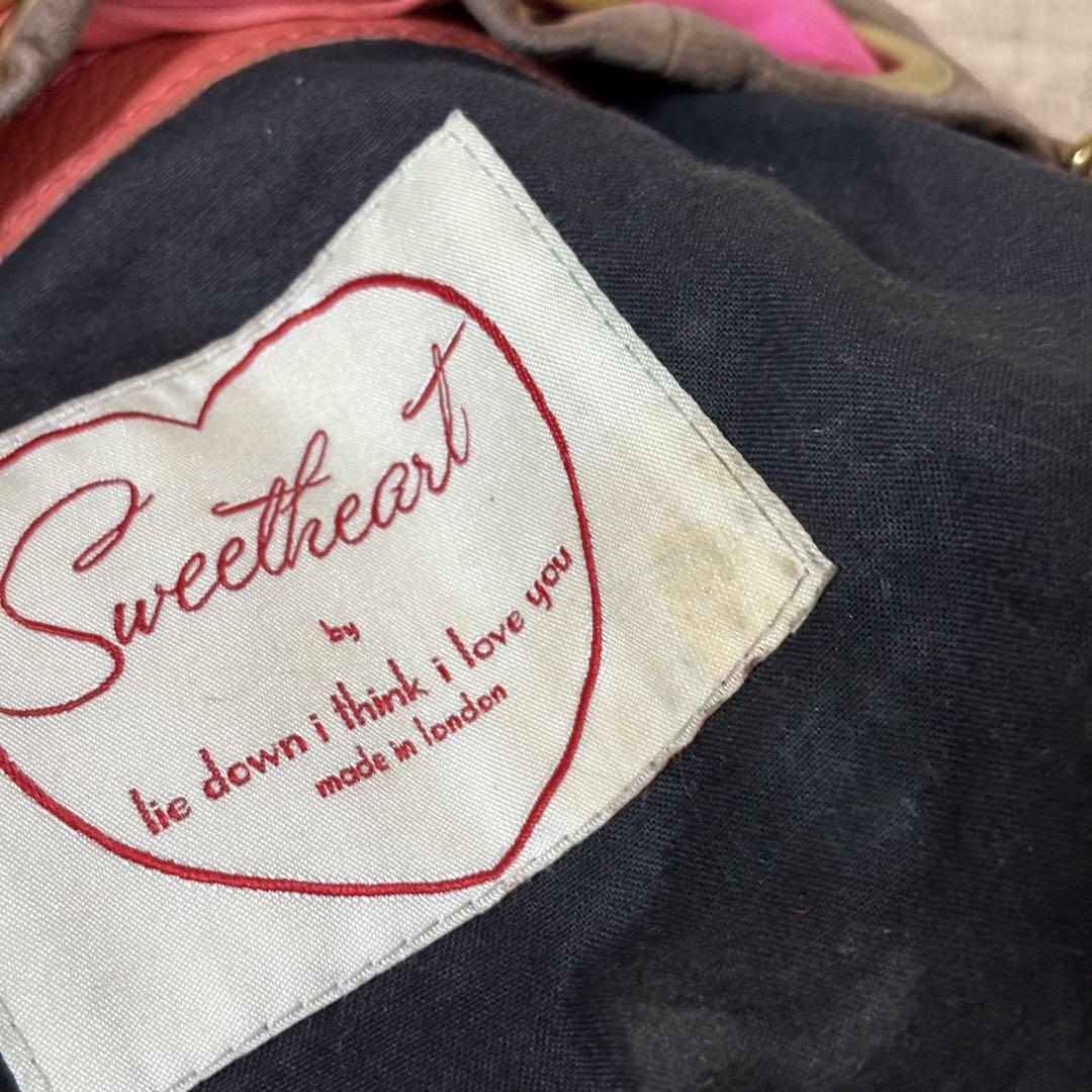 SWEET HEART がま口 スカーフ レザー ショルダーバッグ - メルカリ