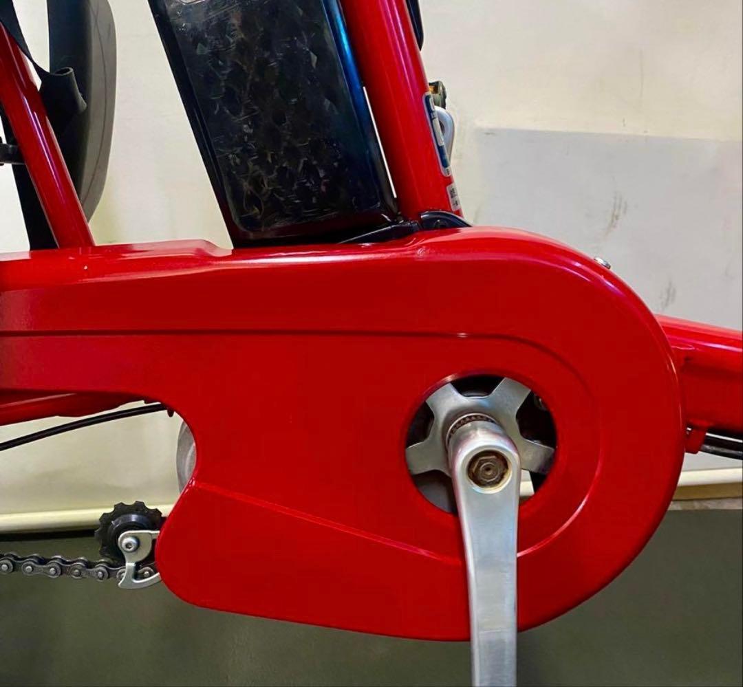 赤色 電動アシスト自転車目立った傷や汚れなし