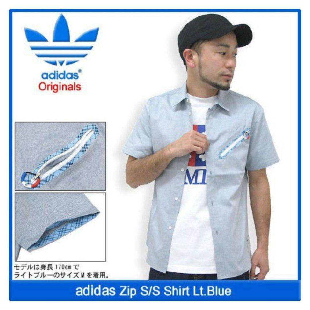 美品 アディダス adidas ジップ シャツ 半袖 S F81869