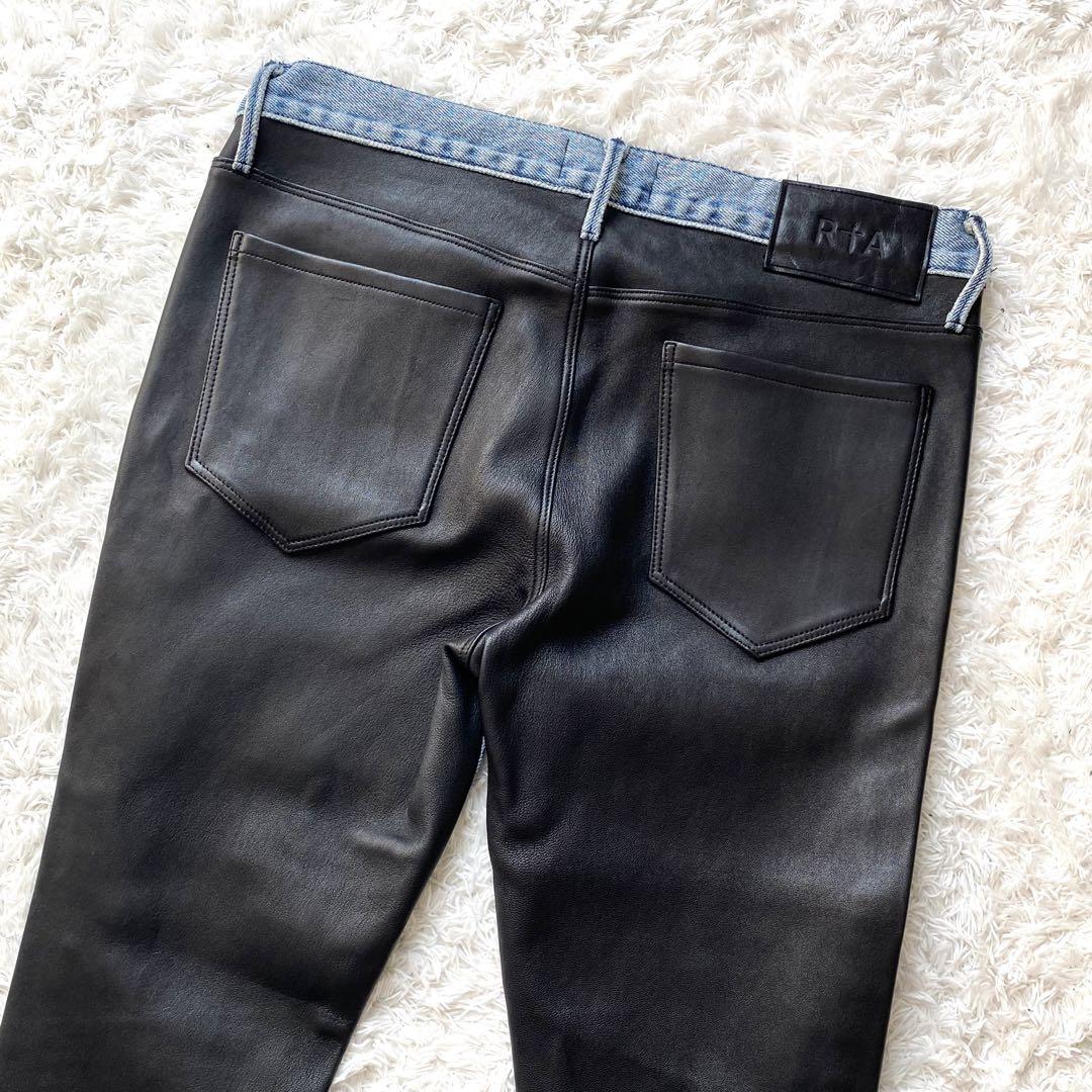 ケ*様 レザーデニム ドッキングパンツ 31インチ ダメージデニム Lexington Double Belt Denim Pants – THE TOÉ
