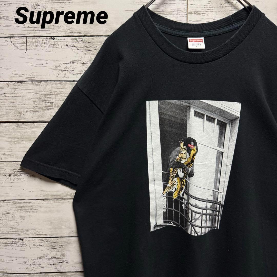 a646b【美品】シュプリーム　アンタイヒーロー　ビッグロゴ　人気色　Tシャツ