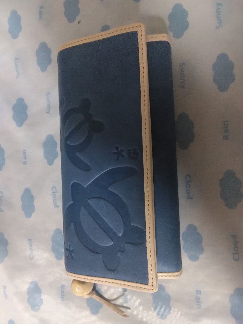 幸運を運ぶホヌ柄の限定カラー「サンドバーブルー」 NADAYA ホヌ 長財布 幸運を運ぶホヌ柄の限定カラー「サンドバーブルー」 NADAYA ホヌ 長財布