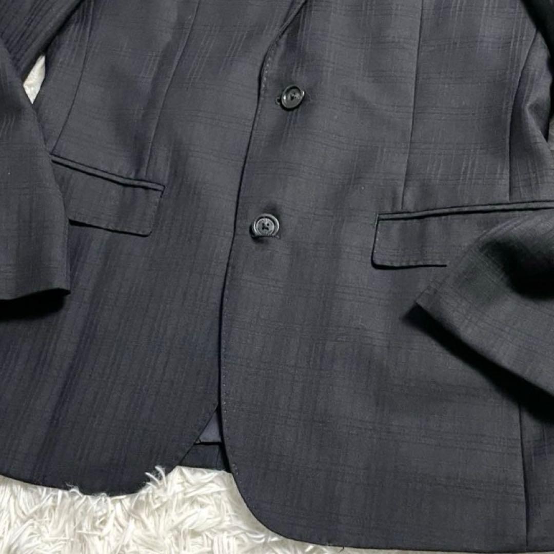 【極美品】バーバリーブラックレーベル スーツ セットアップ シャドーチェック 黒