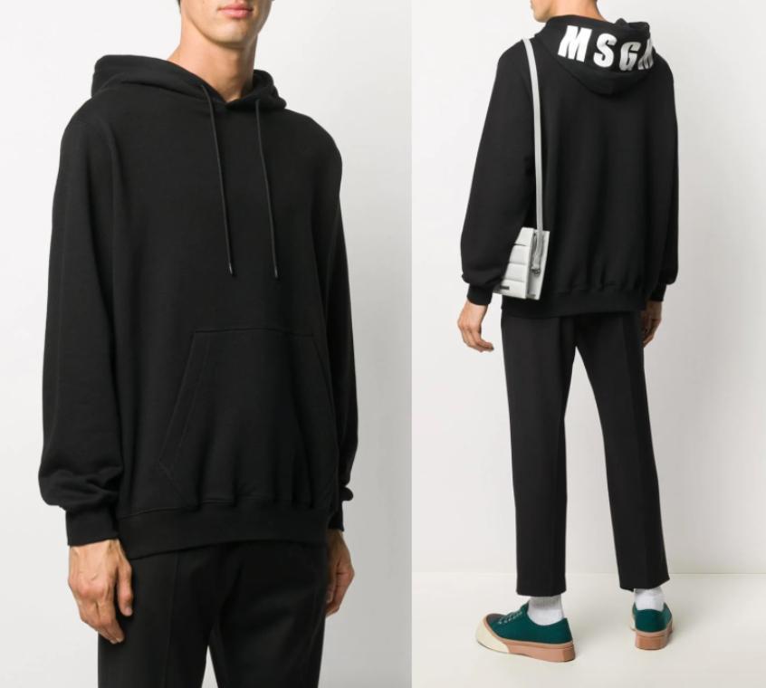 MSGM エムエスジーエム フードロゴ パーカー S