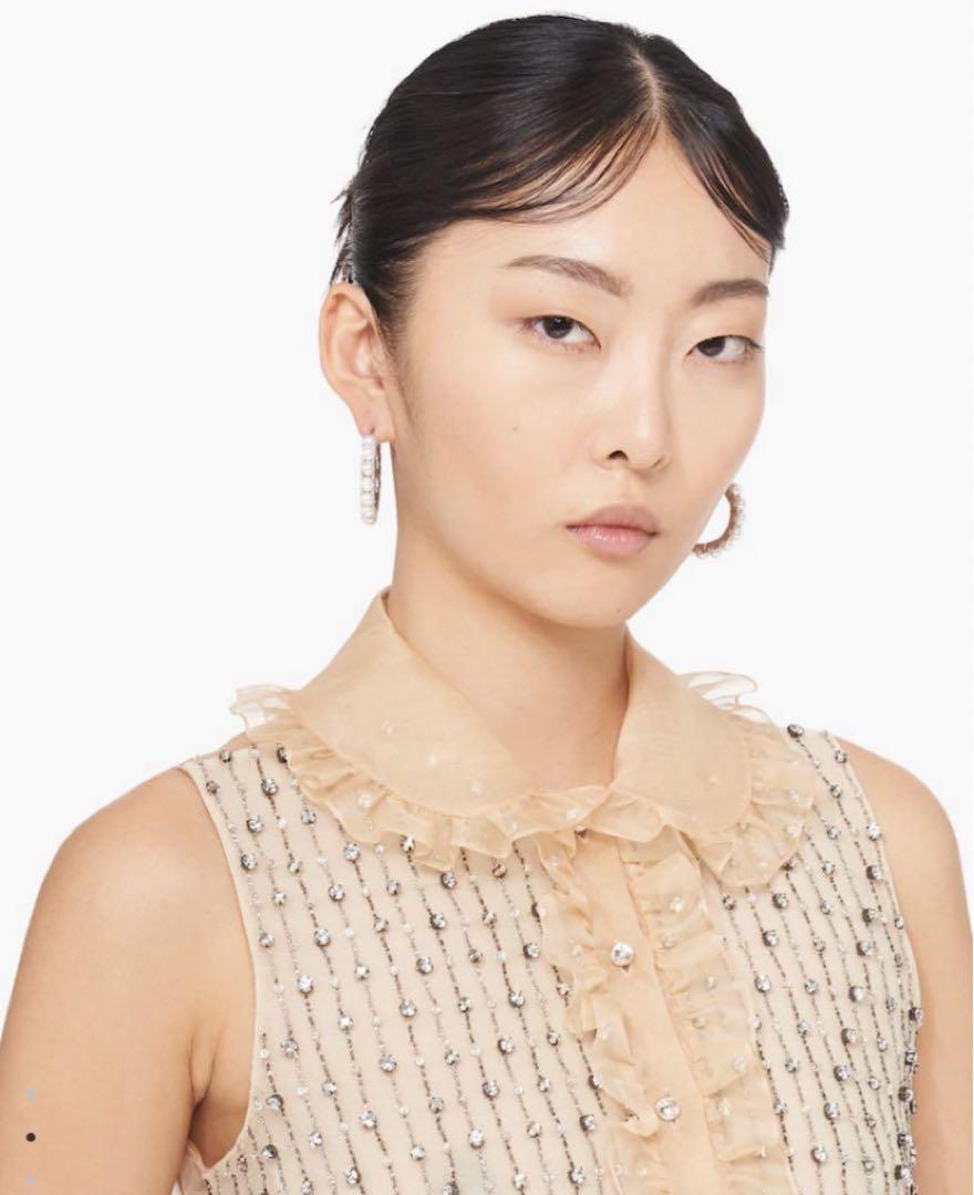MIU MIU - miu miu ミュウミュウ ピアス パール ストーン 布袋