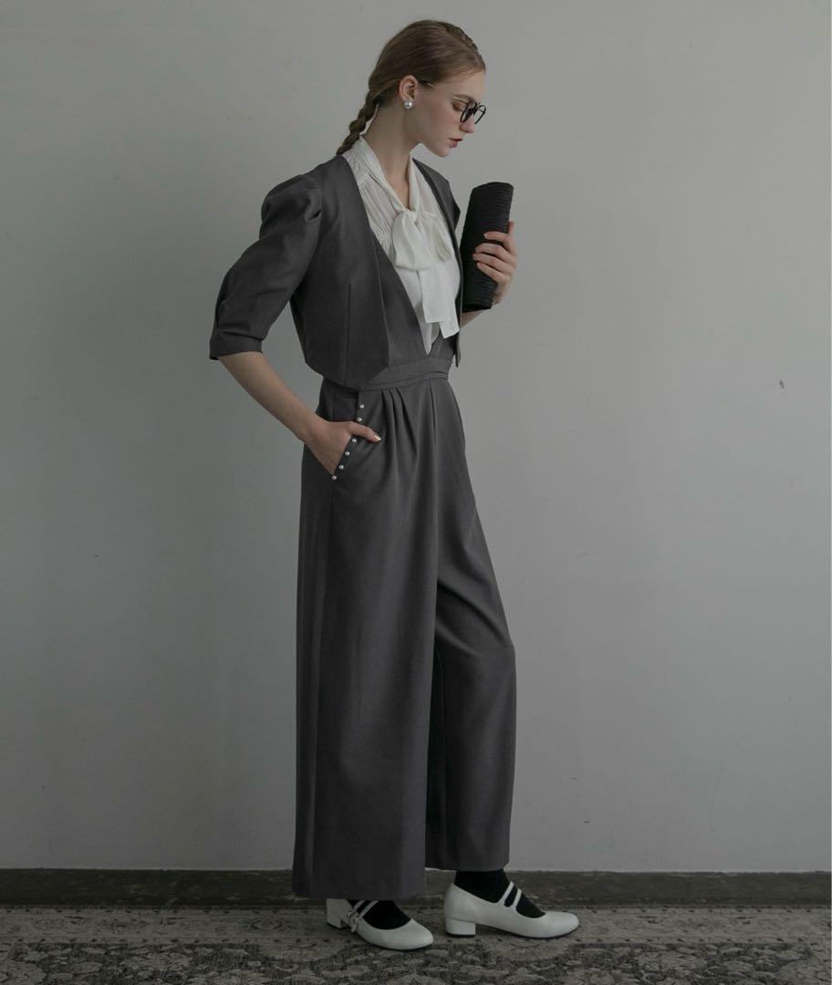 BONLECILL noir パンツドレス オールインワン ジャケット　　M
